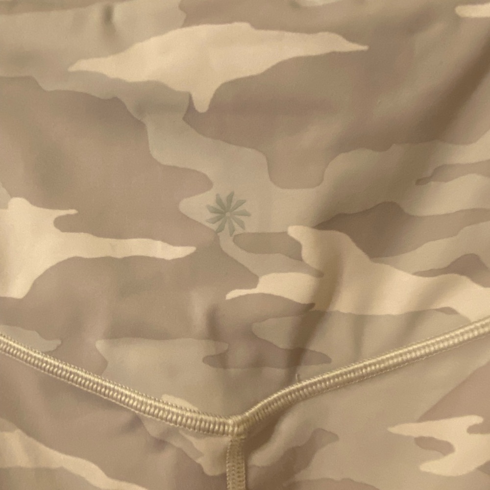 Athleta Gray Camouflage Camo Elation‎ 7/8 Tights 23" Inseam Size XL - Picture 3 of 4